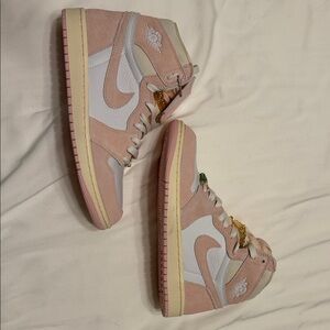 Nike (Jordan’s) Blush and White High-Top Sneakers
